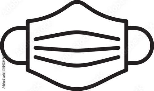 Medical mask vector icon.Cartoon vector icon isolated on white background medical mask.