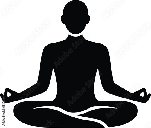 Yoga lotus pose icon