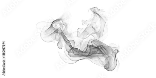 Fotografía White smoke wisps softly against dark black an ethereal mysterious abstract text