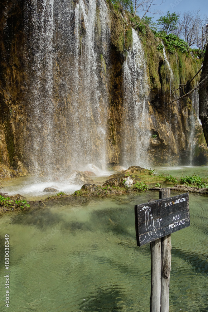 Naklejka premium spectacular waterfalls and lakes of Plitvice Lakes National Park, in Croatia