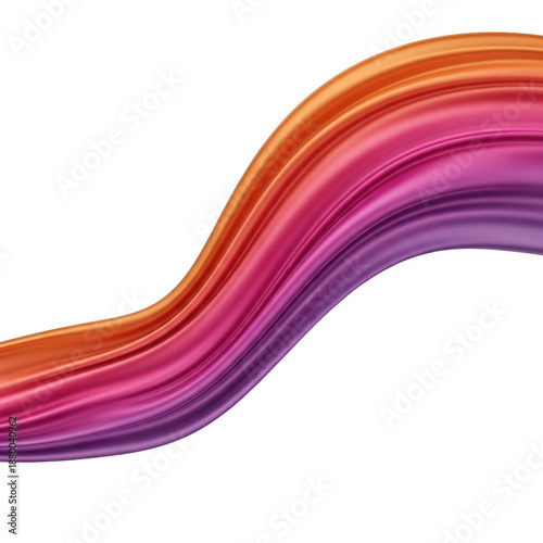 Abstract colorful swirl isolated on transparent background