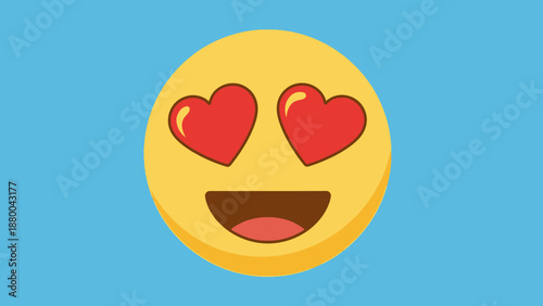 Smiling Emoji with Heart Eyes, Love, Romance, Happiness, Emotion, Chat, Social Media