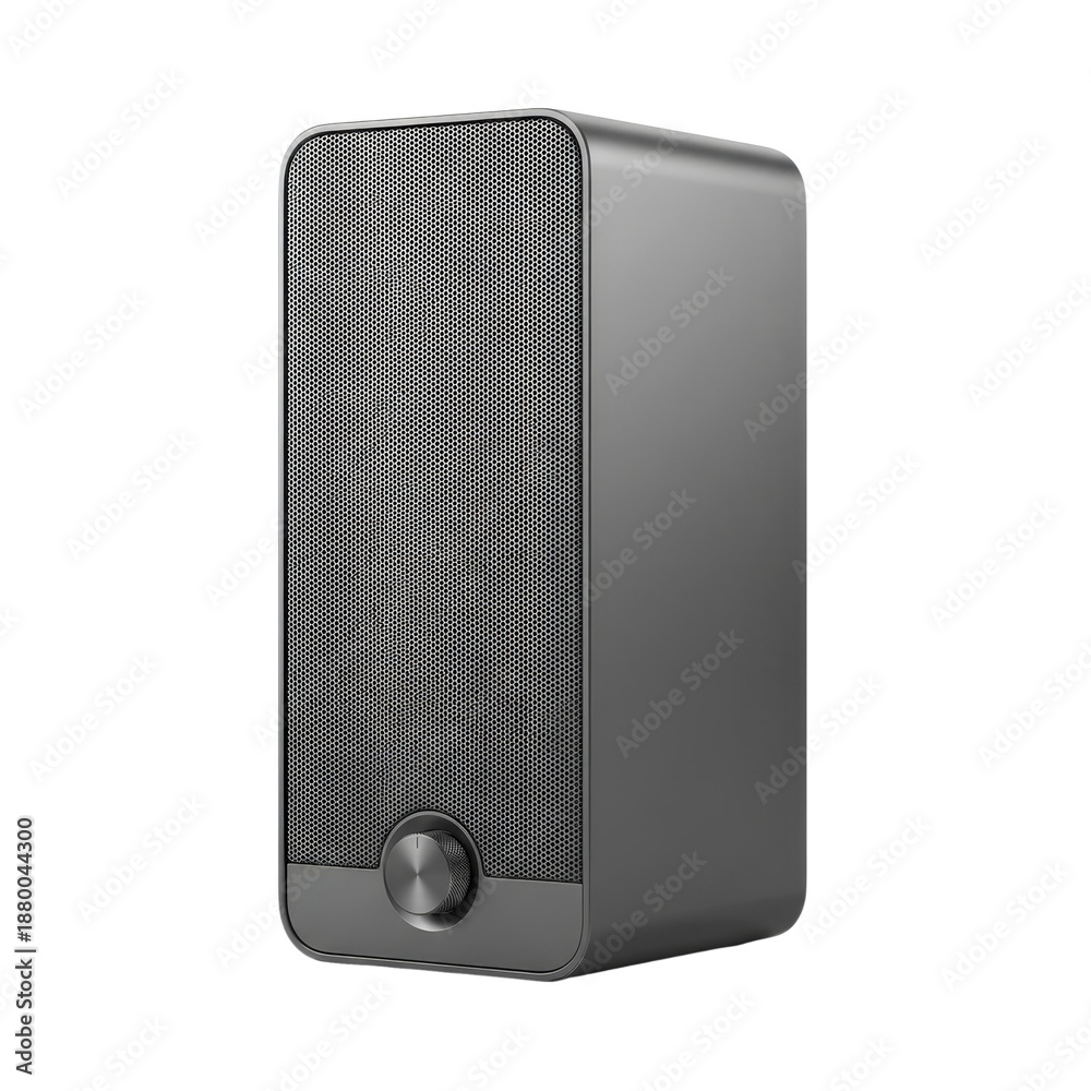 Obraz premium Home Audio Setup, Speaker Design, Modern Living Room, Product Photography, Indoor, Side View, Contemporary Sound Experience