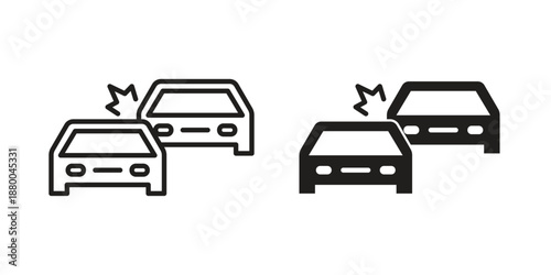 Accident icons symbol. vector illustration pack for apps and designs