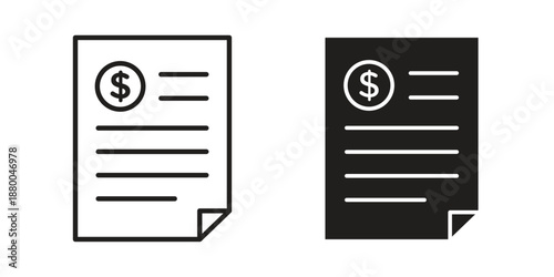 Bank statement icons symbol. vector illustration pack for apps and designs
