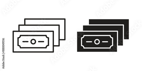 Cash icons symbol. vector illustration pack for apps and designs