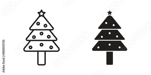 Christmas tree icons symbol. vector illustration pack for apps and designs