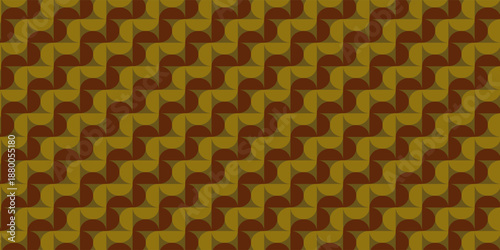 mid century, modern abstract half circles striped seamless pattern and background vector illustration