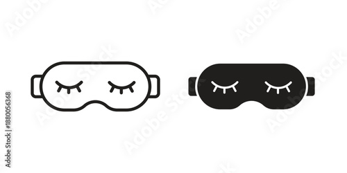 Eye mask icons symbol. vector illustration pack for apps and designs
