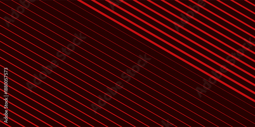Red diagonal straight line background. Abstract dark striped gradient wallpaper. Red slanted stripes backdrop for flyer, banner, poster, presentation. Masculine linear game or sport texture. Vector