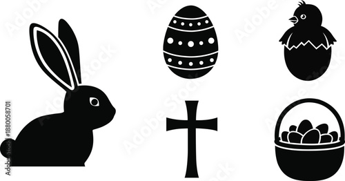 Religious symbols including cross dove and holy spirit flame