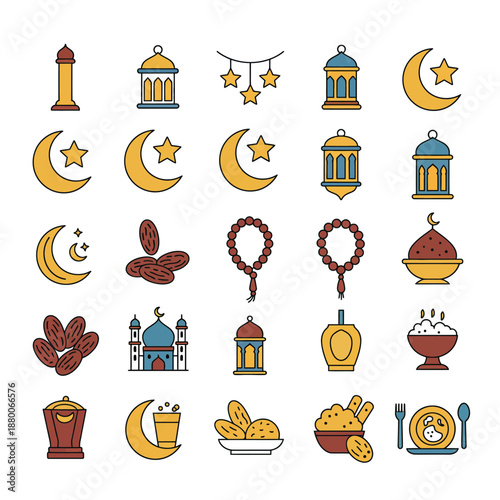Ramadan Icon Set 2026