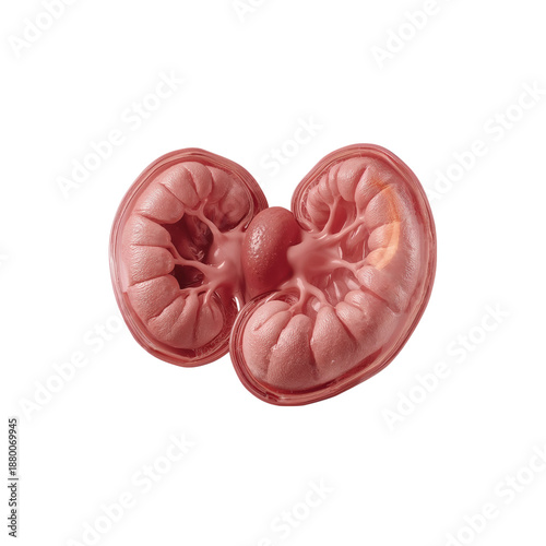 Anatomy Model Displays a Human Kidney With Detailed Structure for Educational...