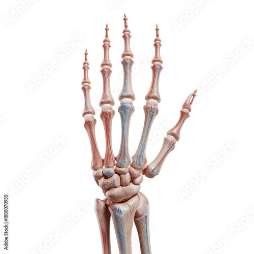 Detailed Representation of a Human Hand Skeleton Model for Educational Purposes