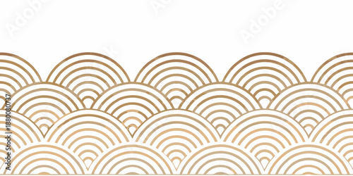 Elegant golden wave pattern a seamless repeating design for backgrounds