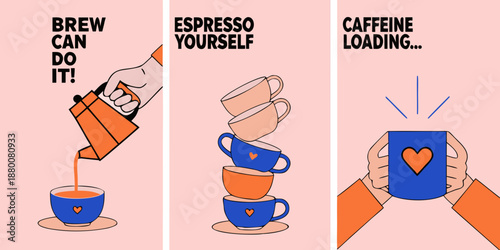 Coffee brewing methods and the joy of caffeine a visual representation