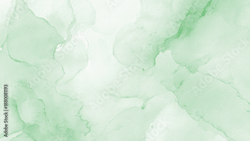 Green watercolor texture background with soft white and green hues