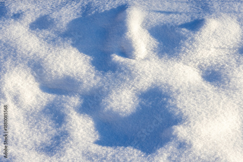 Close-up of a bumpy snow surface