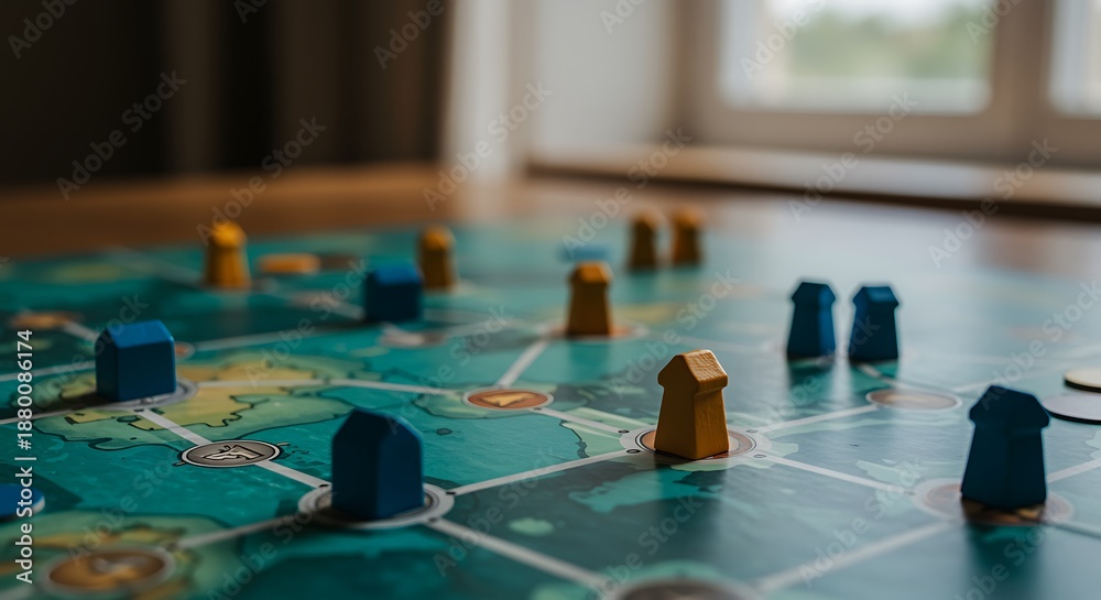 Obraz premium Board Game Strategy Setup