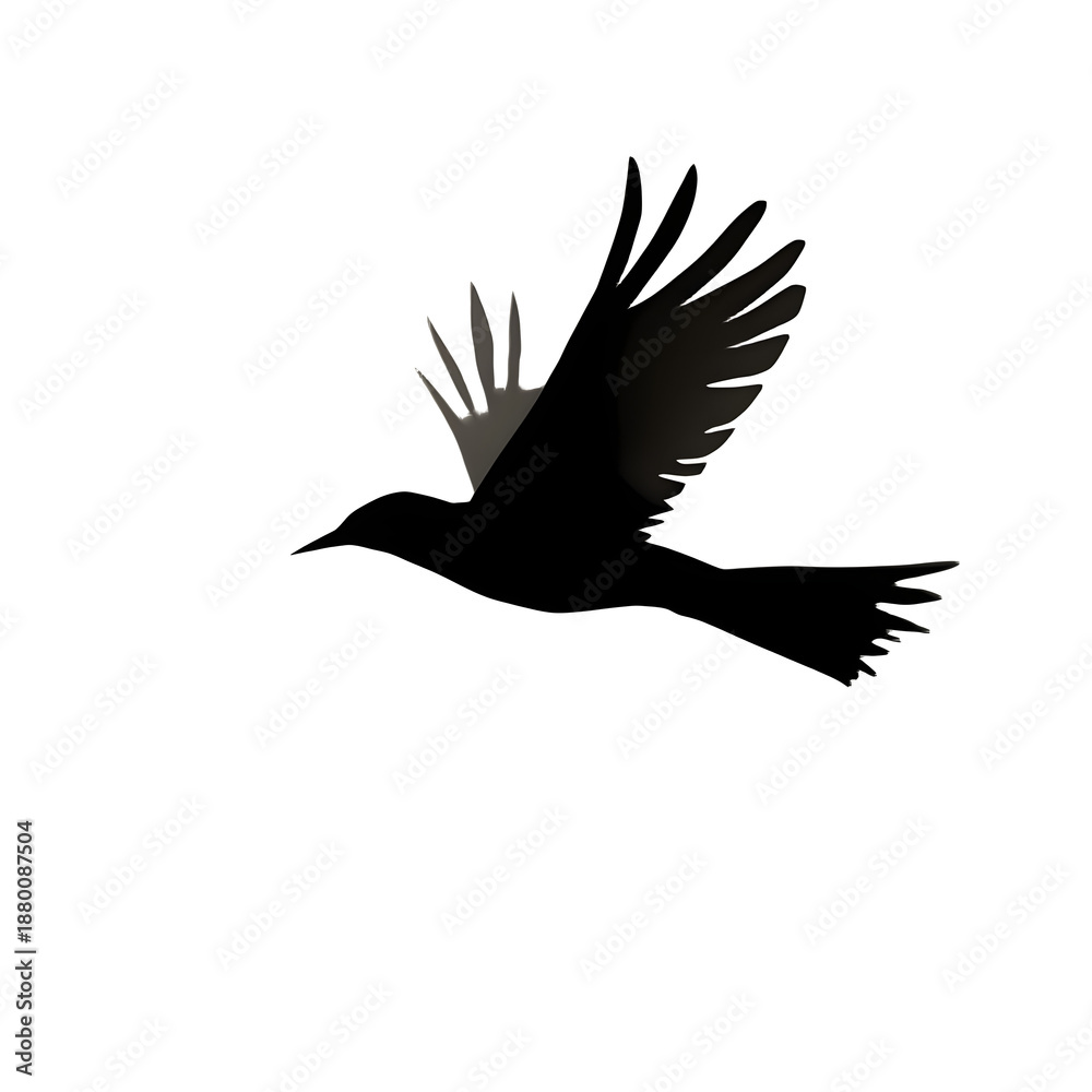 Obraz premium Bird taking flight with hand silhouette isolated on transparent background