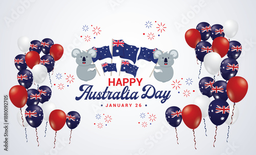 Happy Australia Day | National Day 26 January - Vector Illustration Design