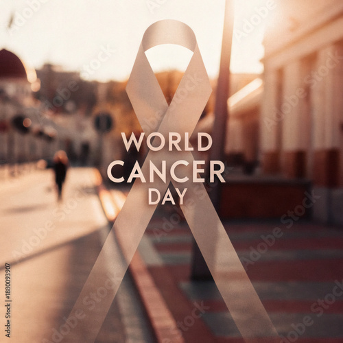 Illustration of February 4th World Cancer Day.