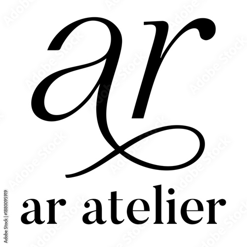 Elegant Monogram Logo with AR Letters – AR Atelier