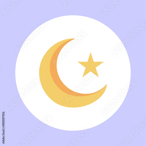 Moon Icon Set. Silhouette Style. Vector icons