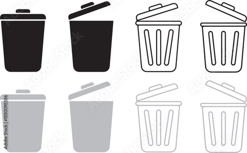 vector trash can icon