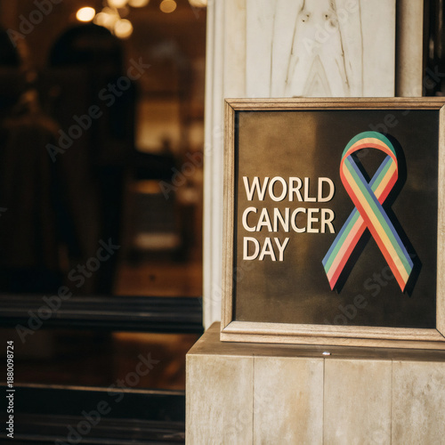 Illustration of February 4th World Cancer Day.