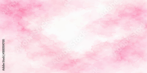 Abstract watercolor pink background with a pastel purple grunge texture and vintage paint cloud patterns on textured paper for an artistic wallpaper backdrop