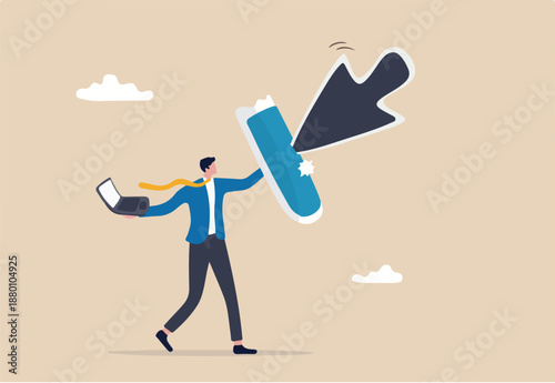 Workplace harassment, abuse or office violence, colleagues bullying or discrimination, bossy manager or aggression concept, violence boss put his giant feet on fearful businessman harassment victim.