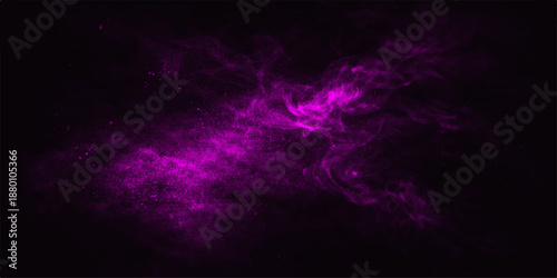 An abstract purple smoke background featuring a dark galaxy nebula design with light blue textures and motion patterns creating a celestial starry night sky backdrop for art and animation wallpaper