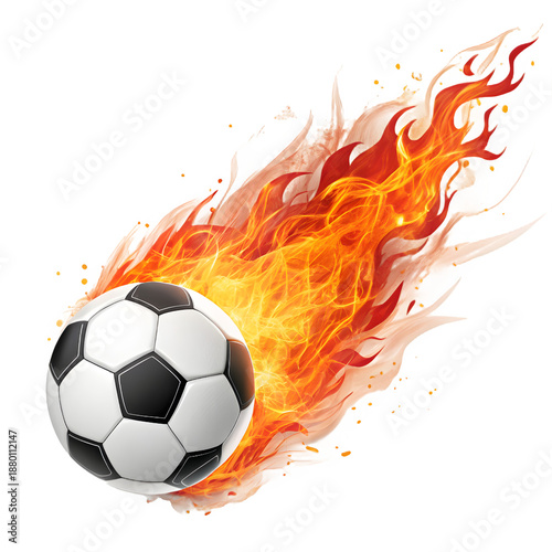 burning soccer ball