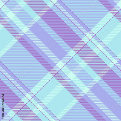 Checking seamless plaid textile, luxury fabric texture pattern. Ethnic vector check tartan background in light and purple colors.