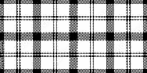 Japan textile plaid fabric, newborn vector pattern check. Goose tartan texture background seamless in black and white colors.