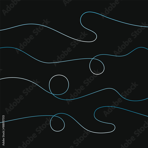 A drawing of a wave with the words circles on it