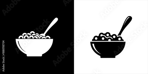 Bowl of Cereal with Spoon Icon