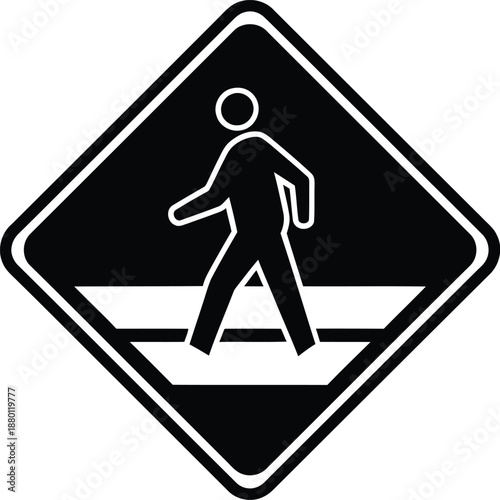 Pedestrian crossing ahead sign