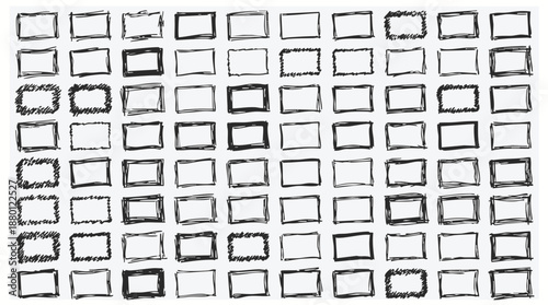 Collection of various rectangular frames and borders