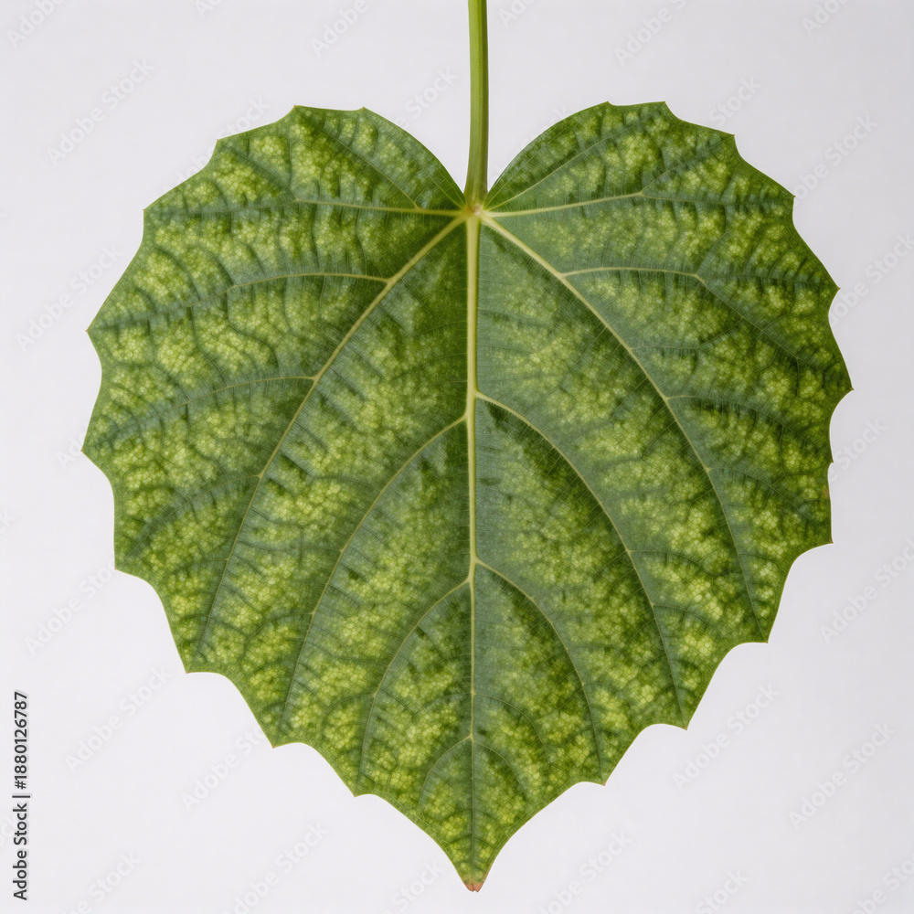 Fototapeta premium Isolated green leaf on a white background