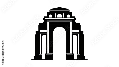 Gateway of india iconic monument silhouette