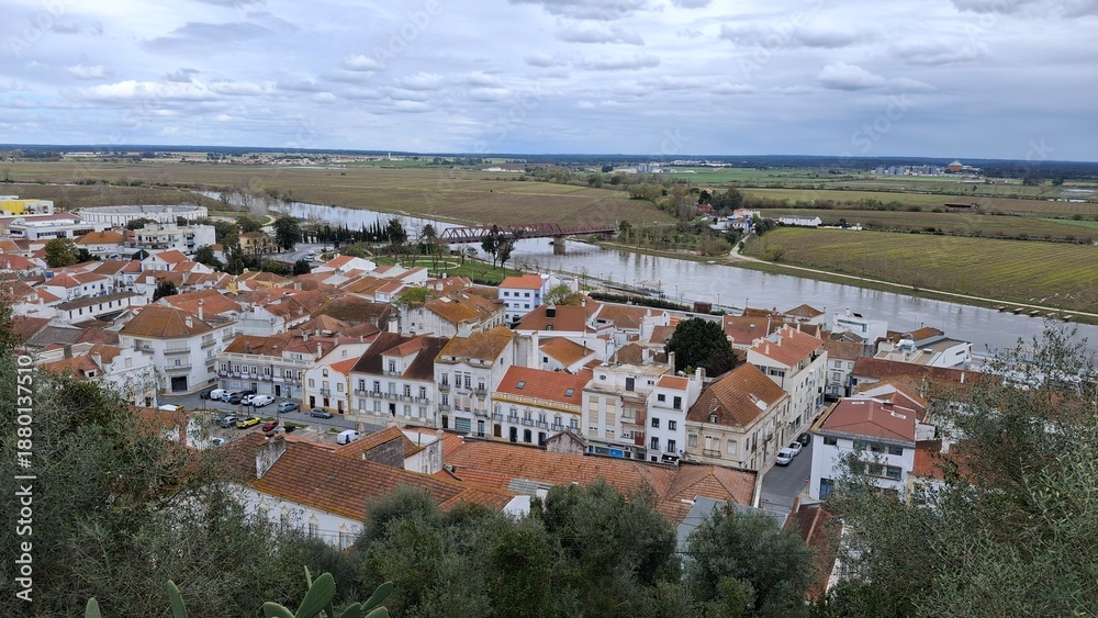 Fototapeta premium Cityscapes of Coruche in Portugal