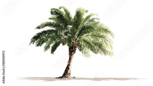 Palm Tree Vector with Palm Tree Picture - Professional Image Usage