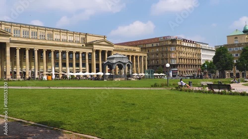 Wallpaper Mural Street view around the downtown of the city Stuttgart . On a sunny day in Spring Torontodigital.ca