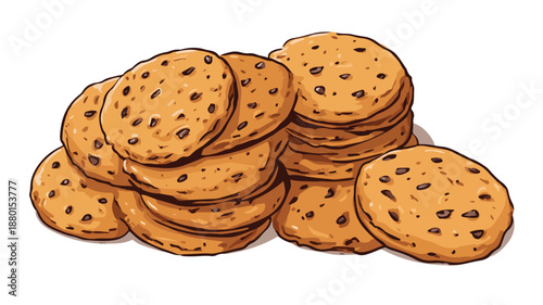 Colorful Cartoon Style Vector Illustration of Delicious Cookies for Design Projects