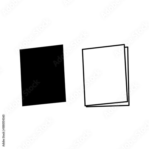 Minimalist black and white rectangular shapes illustration