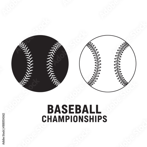 Baseball championships: iconic baseballs representing the excitement and competition of the championship games