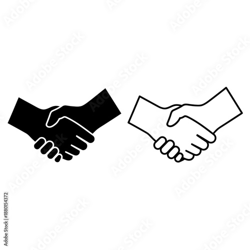 Symbolic representation of partnership and agreement through handshakes