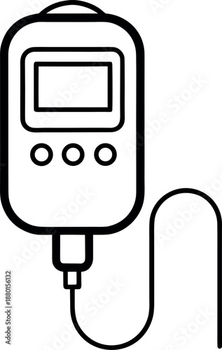 Blood Glucose PH Meter Icon for Medical Diagnostics and Diabetes Monitoring